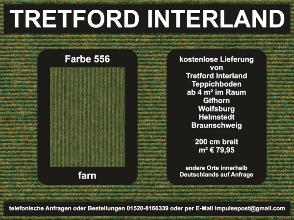 556-farn.jpg – Tretford Interland Teppich in Farngrün – frisch und naturverbunden